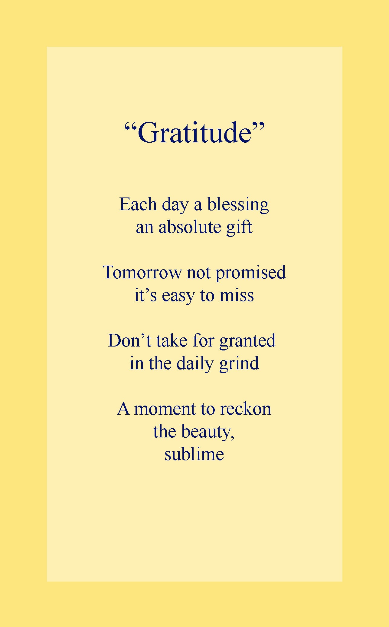 Gratitude