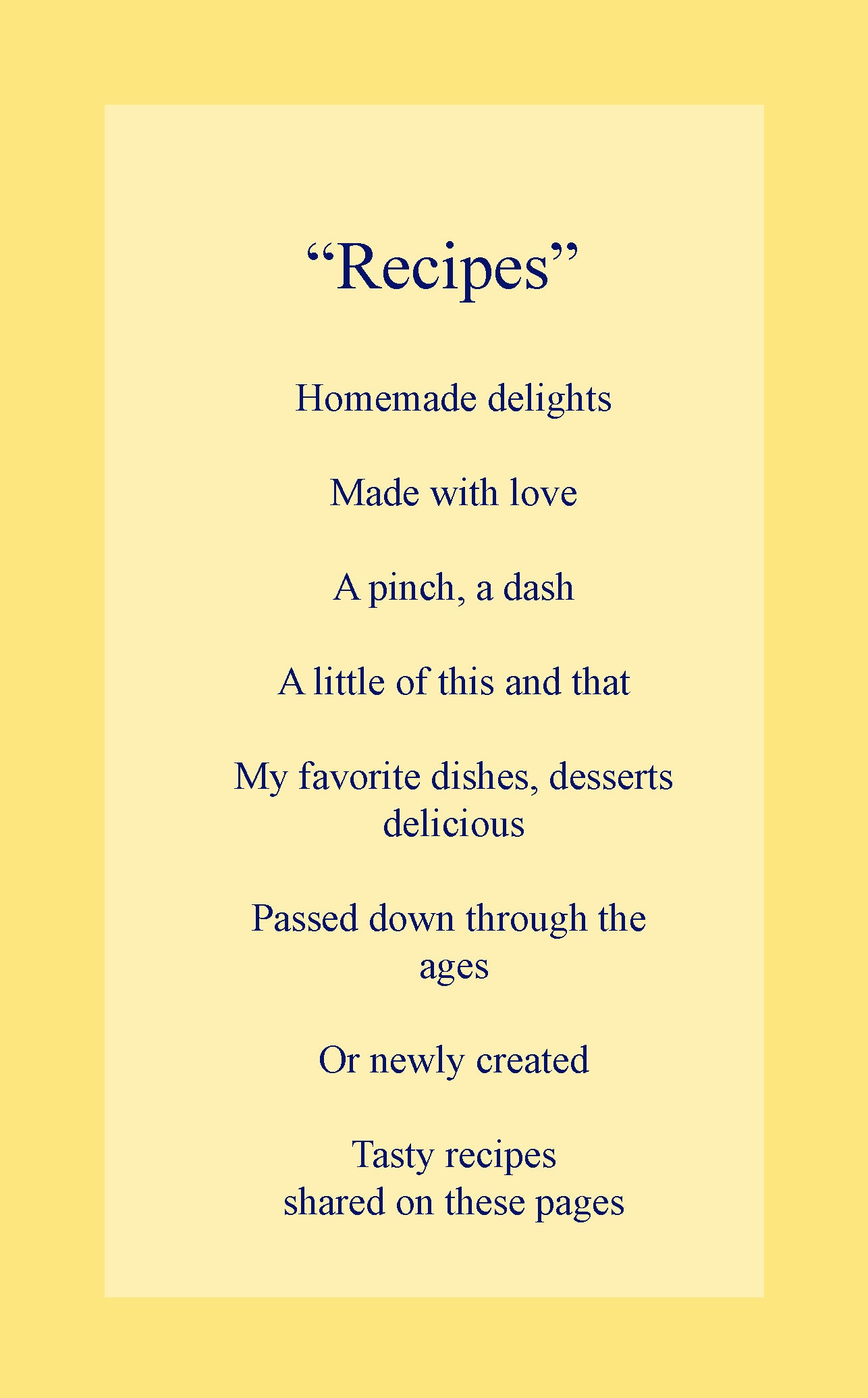 Recipes