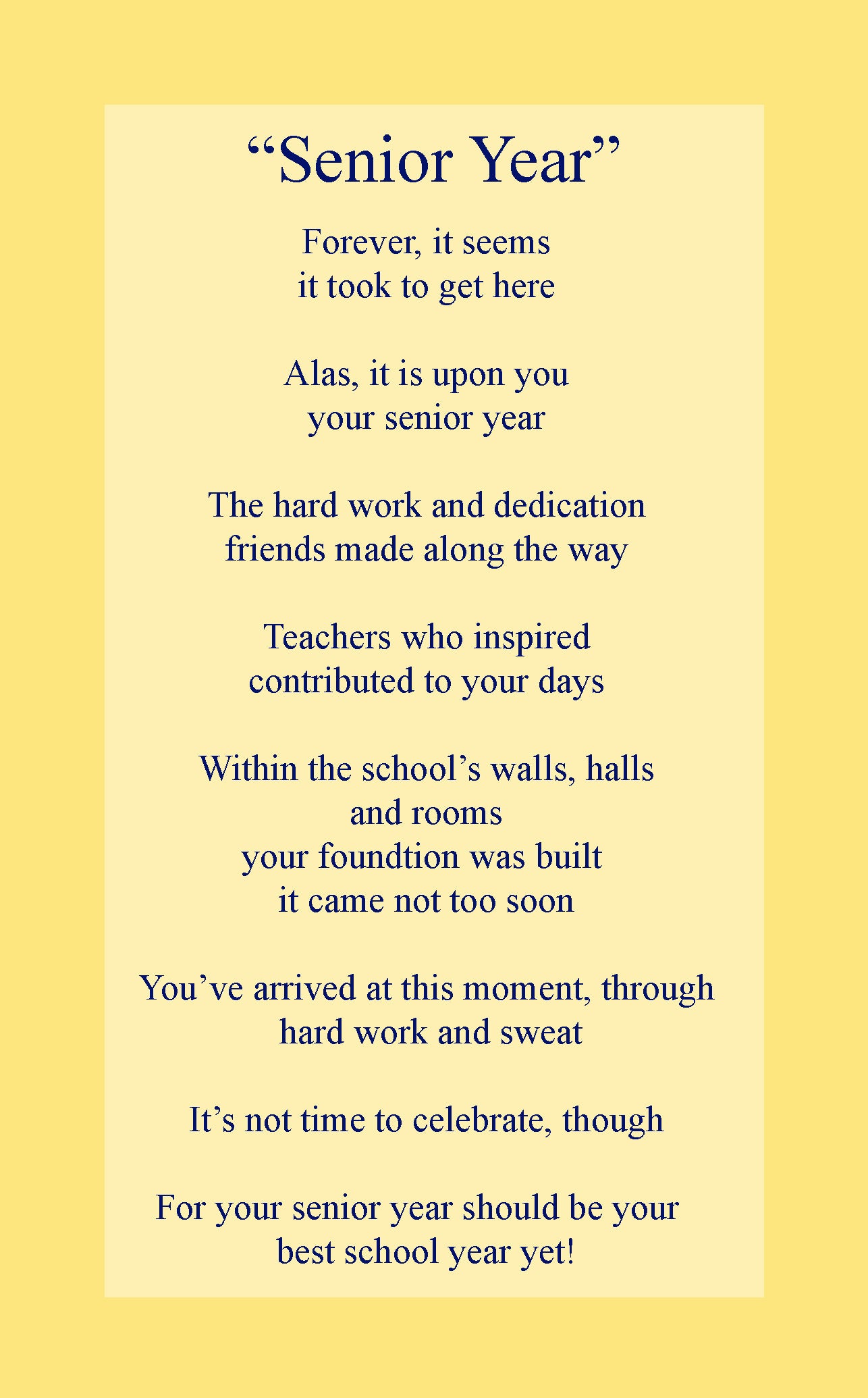 Senior Year
