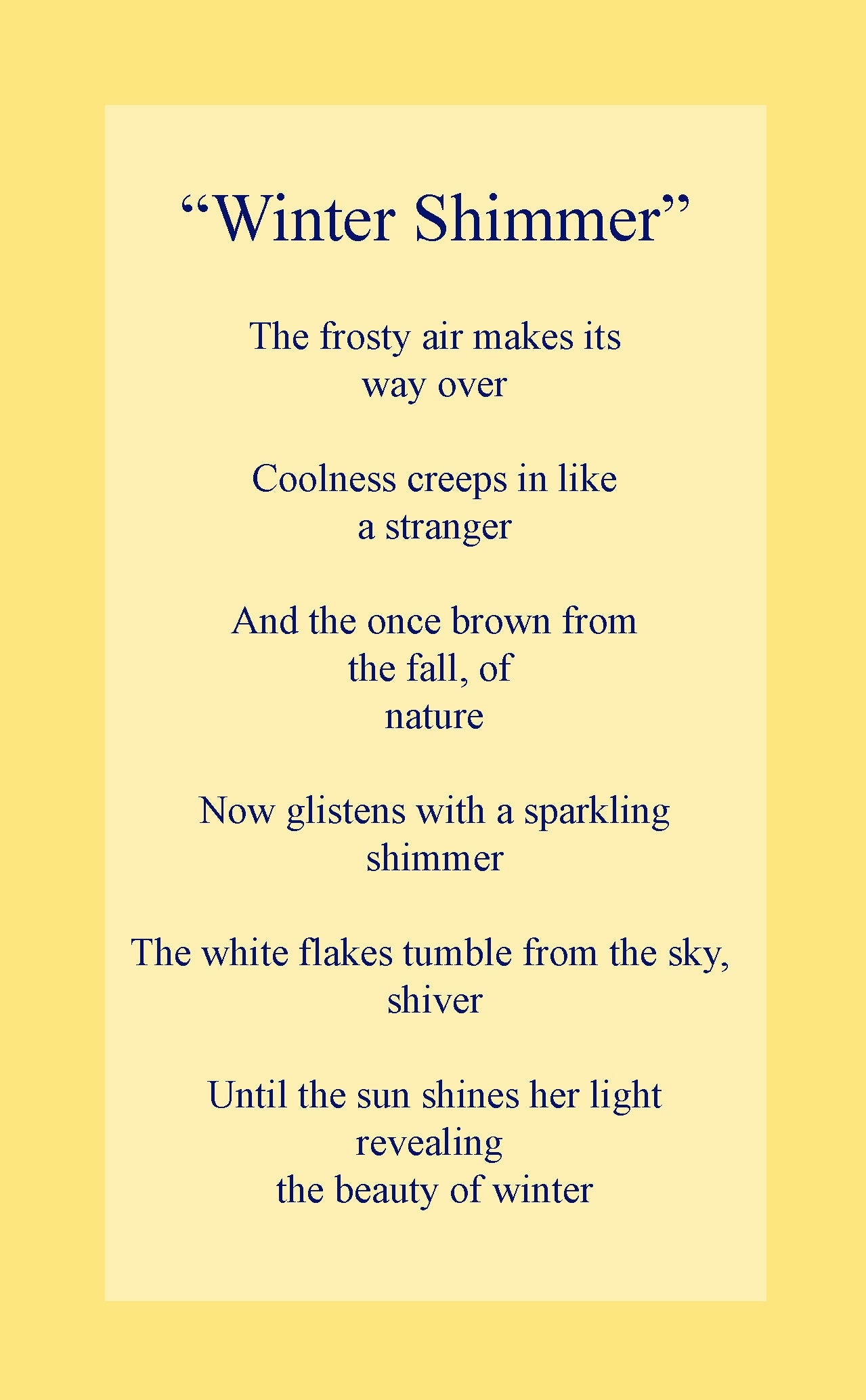 Winter Shimmer