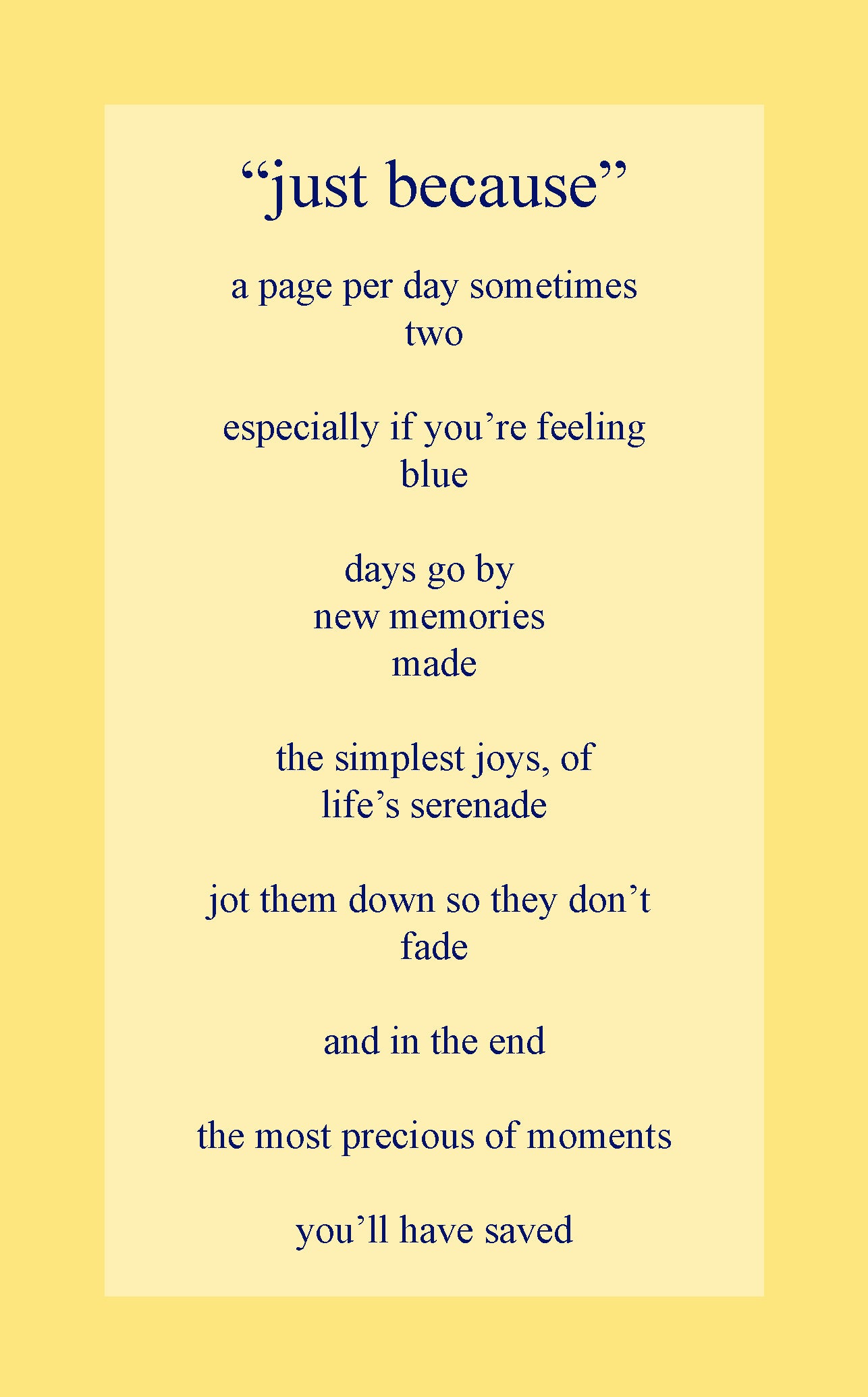 just because